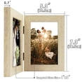 thumbnail image 5 of Golden State Art 2-Opening 4x6 Vertical Hinged Picture Frames, Beige, 1-Pack, 5 of 8