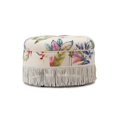 thumbnail image 3 of Brika Home Pouf Rond Touffeté en Blanc Cassé et Floral, 3 of 6