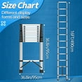 thumbnail image 2 of 15.5 FT Telescoping Ladder, Stainless Steel Folding Extension Ladder with Locking Mechanism, Multi-Purpose Collapsible, for Home or RV Outdoor Work, Heavy Duty 330 lbs Load 15.5 FT, 2 of 9