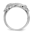 thumbnail image 2 of Sterling Silver & CZ Brilliant Embers Buckle Ring Size 8, 2 of 3