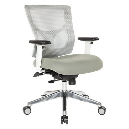 UPC: 0090234340041 | Office Star Products ProGrid® White Mesh Mid Back Chair