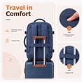 thumbnail image 5 of EDX 3 Piece Luggage Set with Backpack, Lightweight Hard Shell Suitcase Set, TSA Lock Travel Luggage with Spinner Wheels, 20 Inch Carry On Suitcase and Travel Bag for Men & Women, Blue, 5 of 8