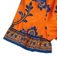 thumbnail image 5 of Gamivast Women Boho Shift Dress Floral Print Tie Neck Short Sleeve Tunic Mini Dress Summer Beach Loose Fit Casual Vacation Party Flowy Sun Dress Wear, 5 of 7