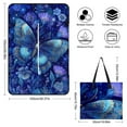 thumbnail image 2 of Blue Butterfly Gold Flowers Night Sky Waterproof Picnic Blanket with Foldable Zipper, Suitable for Outdoor Use, Suitable for Travel, Camping, Beaches, Parks, Grasslands, Picnic Blanket Accessories, 2 of 8