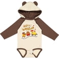 thumbnail image 3 of Inktastic Happy Thanksgiving Turkey Train with Food Boys or Girls Long Sleeve Baby Bodysuit, 3 of 5