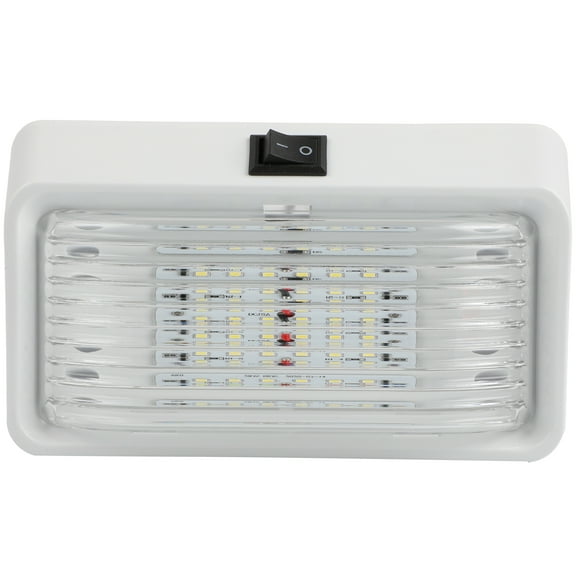 ECCPP Rectangle LED RV Porch Light with On/Off Switch Clear/Amber Lens Exterior Utility 12V Lighting Fixture LED Panel Replacement Lighting for RVs, Trailers, Campers