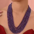 thumbnail image 2 of Ratnavali Jewels Amethyst color 7 Line Quartz Beads Strand Jewelry Necklace Women, 2 of 5