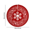 thumbnail image 3 of C Christmas Tree Skirt With Festive Snowflake And Santa Claus Patterns Durable Polyester Material For Covering Tree Base Easy To Clean And Store For Holiday Decoration 1Pc, 3 of 6