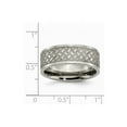 thumbnail image 2 of Titanium Weave Design 8mm Polished Band, 2 of 8