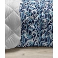 thumbnail image 3 of Kitten Down Alternative Comforter, Cartoon Pattern of Smiling Happy Kawaii Like Cats and Fish Bones Repetition, Microfiber Quilt for All Season, 5 Sizes, Teal Orange Black, by Ambesonne, 3 of 3