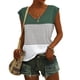 thumbnail image 2 of Gibobby Mujeres Manga de Cap Tank Tops Verano V cuello Casual de ajuste suelto camisas de Plain BASIC Blouse(Verde,XG), 2 of 5