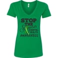 thumbnail image 3 of Inktastic Mental Health Awareness Stop the Stigma Women's V-Neck T-Shirt, 3 of 5