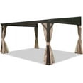 Domi 12x14FT Wall-Mounted Gazebo - Hardtop with Steel Roof, Aluminum ...