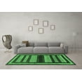 thumbnail image 3 of Ahgly Company Indoor Round Abstract Emerald Green Modern Area Rugs, 3' Round, 3 of 4
