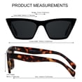 thumbnail image 4 of Gafas de sol ANDWOOD estilo ojo de gato para mujer, montura negra carey, 4 of 5