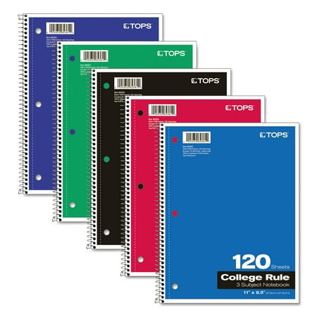 Master Coded Notebook Lock - Coil Lock Wirebound Notebooks, College/Medium, 11 x 8 1/2, White, 120 Sheets