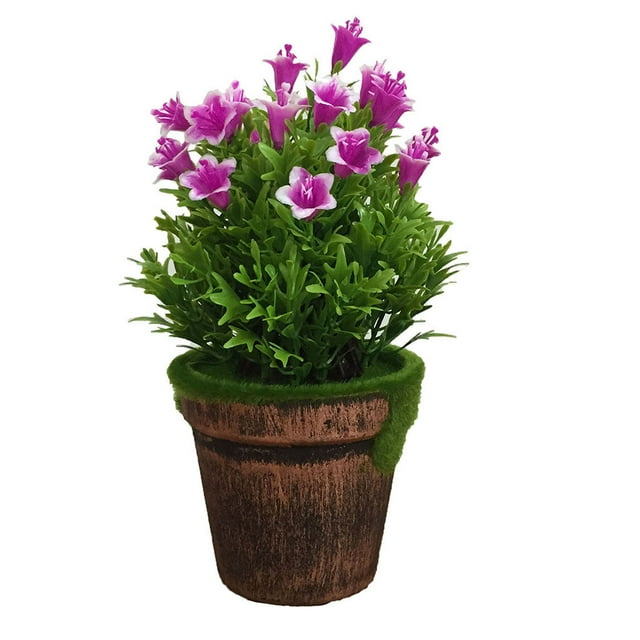 Bonsai de Flores Artificiales Monstrate Maceta de Plástico Color Morado 26cm