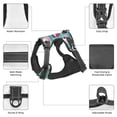 thumbnail image 2 of Kdxio Swimming Bulldog Print No Pull Dog Harness Adjustable Reflective Oxford Easy Control Medium Large Dog Harness for Training and Everyday-Medium, 2 of 5