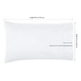 thumbnail image 2 of 100% Cotton Percale Pillowcases, Breathable Pillow Covers, Airy Light Weight Fabric, Moisture Wicking for Hot Sleepers, Best for Home Spa & Hotel (White Stripe Queen/Standard 20"x30", 2), 2 of 6