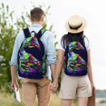 thumbnail image 6 of Balery Howling Wolf Vintage Canvas Backpack for Men and Women - Large Capacity, Durable Travel Laptop Bag for School, Work, Hiking, and Outdoor Activities, 6 of 7