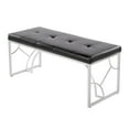 thumbnail image 5 of LumiSource Silver Metal, Black PU Constellation Bench, 5 of 6