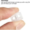 thumbnail image 4 of 0.6" Dia Cord Locks, 60 Pack Round Double Hole Stopper Elastic Cord Fastener Slider for Drawstring Bag Clothing Shoes, Clear, 4 of 5