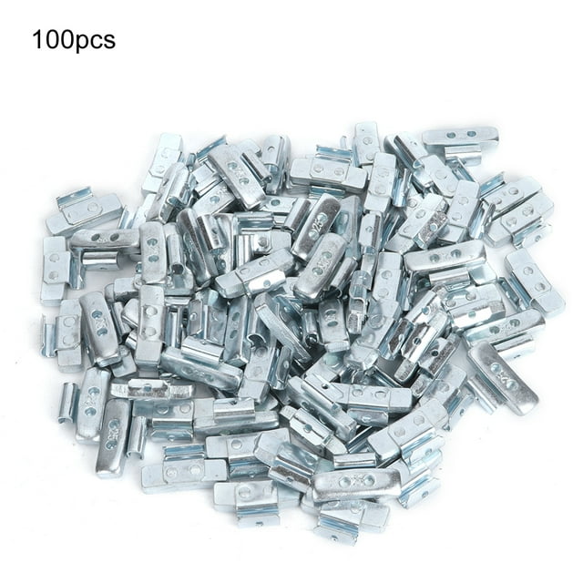 100pcs 25g 0.88oz Clip sur les Blocs d'Équilibrage de Roue de Crochet P - Assortiment d'Équilibrage de Poids de Pneu de Style (Sans Pince d'Équilibrage de Roue)