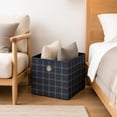 thumbnail image 5 of (2 pack) Mainstays Collapsible Fabric Cube Storage Bin, Gray Windowpane, 10.5 in x 10.5 in x 10.75 in, 5 of 10