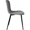 thumbnail image 4 of Set de 4 Sillas Houzer Juego Comedor Cocina Suede Gamuza Gris 44.5 x 51 x 79.5 CM, 4 of 7