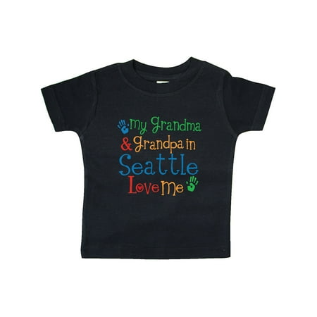 

Inktastic Seattle Grandma Grandpa Love Me Gift Baby Boy or Baby Girl T-Shirt