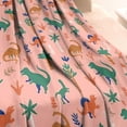 thumbnail image 3 of Pink Colorful Dinosaurs Pattern Blanket,Comfortable Soft Lamb Wool Throw Blanket,All Season,Warm Lightweight Blankets for Sofa Bed Couch Living Room Chair,60"x80", 3 of 4