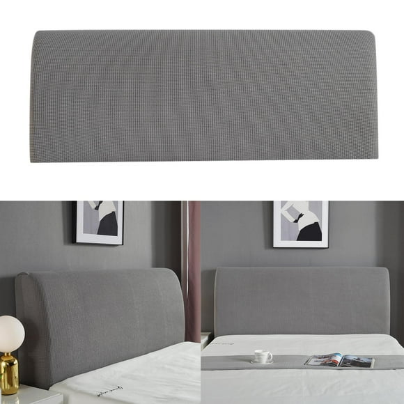 Funda protectora para cabecera elástica de utilizar, funda protectora a prueba de polvo para , adultos, dormitorio, decoración Gris cro perfecl Cubierta del tablero de la cabecera de la cama