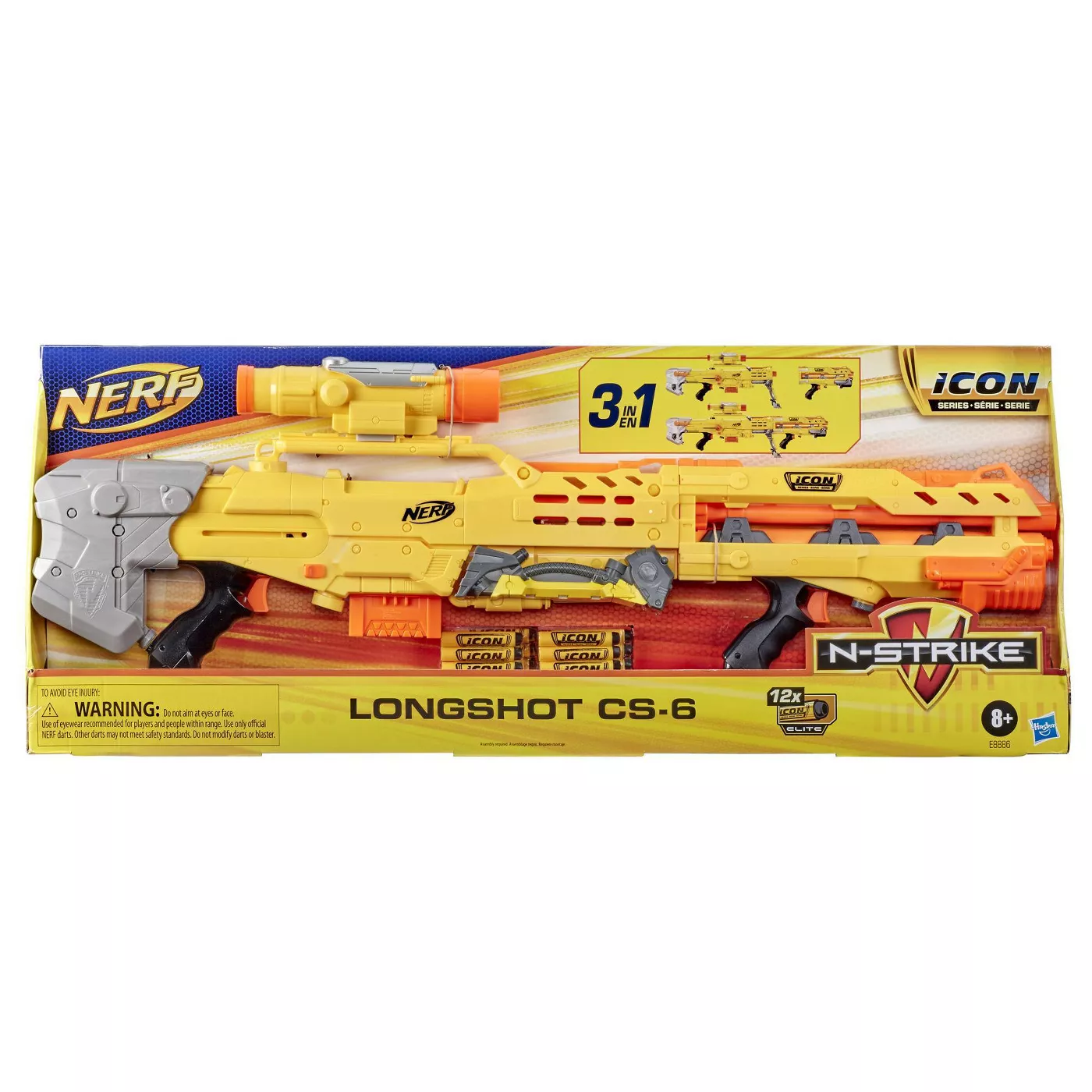 NERF N-Strike Icon Series CS-6 3 BLASTERS IN