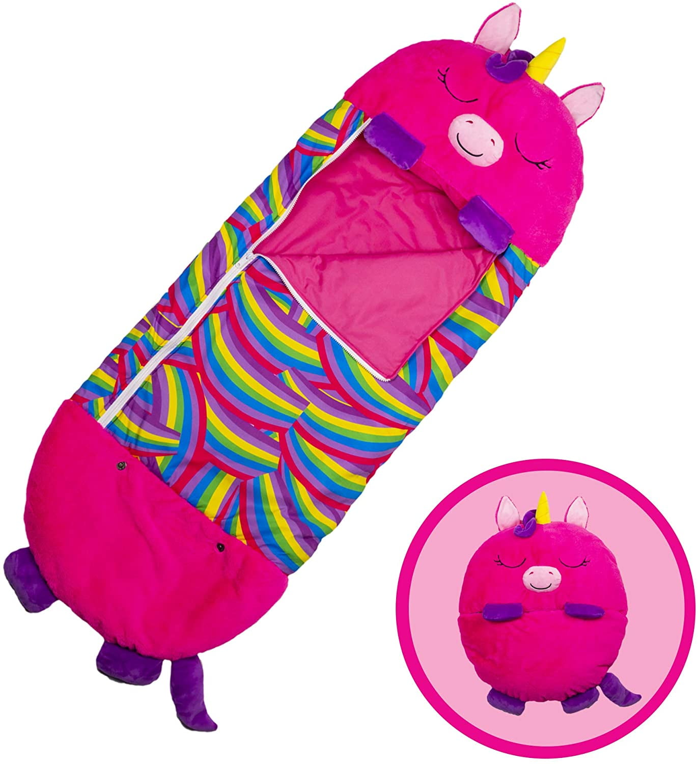 DOTSOG DOTSOG Happy Pillow Plush Toy and Sleeping Sack in One Unicorn