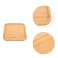 thumbnail image 4 of 1Pcs Small Bamboo Tray for Women 20X20X2CM Khaki Square Design, 4 of 5
