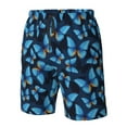 thumbnail image 5 of Naloa Blue Butterfly Men's Beach Shorts, Surfing shorts, Swim trunks, Quick Dry Swim Trunks for Surfing Beach Fun - Medium, 5 of 9