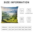 thumbnail image 5 of Creowell Trees Mountains Landscape Pillow Cushion Covers Short Plush Square Design Home Decor for Sofa Couch Bedroom Car Chair, 1PC Pillowcase 22x22in, 5 of 5