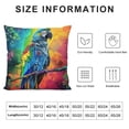 thumbnail image 5 of Parrot Branch Rainbow Graphic Decorative Throw Pillow Cover for Home Couch Living Room Bed Sofa - Aesthetic Decorative 1PC 18x18in, 5 of 5
