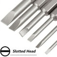 thumbnail image 2 of 12pcs Magnetic Slotted Screwdriver Bit Set, 1/4 Inch Hex Shank Flat Head Drill Bits Insert Bits 2 Inch Length, SL2/2.5/3/4/5/6 Impact Driver Bit for Power Drilling, Set of 2, 2 of 7