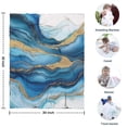 thumbnail image 4 of Blue White Gold Marble Pattern Blanket,Comfortable Soft Flannel Throw Blanket,All Season,Warm Lightweight Blankets for Sofa Bed Couch Living Room Chair,30"x40", 4 of 4