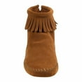 thumbnail image 2 of Minnetonka Women's Back Zipper Bootie,Soft Leather Sole Brown,7.5 M US, 2 of 6