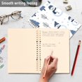 thumbnail image 4 of FORMRS 1-Subject Spiral Notebook 8" x 5" College Ruled 60 Refillable Sheet A5 Hard Cover, 2 Pack, Cartoon Snowmen, 4 of 7