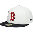 thumbnail image 3 of Men's New Era White/Navy Boston Red Sox Major Sidepatch 59FIFTY Fitted Hat, 3 of 6