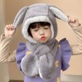 thumbnail image 5 of Herrnalise Winter Children Cute Rabbit Hat Windproof Warm Kids Ear Protection Hat Scarf Cap, 5 of 7