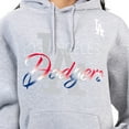 thumbnail image 3 of Women's G-III 4Her by Carl Banks Heather Gray Los Angeles Dodgers Shadow Logo Graphic Pullover Hoodie, 3 of 3