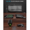 thumbnail image 5 of Wireless Keyboard and Mouse Combo, Ergonomic Wave Keyboard with Wrist Rest, RGB Backlit, Rechargeable, Dual System Compatible, 5 of 9