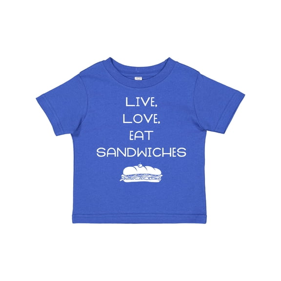 Inktastic Live Love Sandwiches Boys or Girls Toddler T-Shirt
