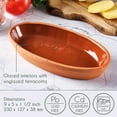 thumbnail image 6 of CRYSTALIA Handmade Clay Cooking Pan, Roaster Natural Ceramic Pan for Sausage Fish, Turkish Terracotta Bowl, Glazed Interior Clay Food Serving Dish, 6 of 8