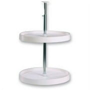 Knape & Vogt Lazy Susan 32" Full Round Polymer White 2 Shelves Top And Bottom Mount Post Range 25-1/2" To 31-1/2" One Per Box