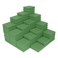thumbnail image 3 of Novel Box 100 Pack Green Cardboard Cotton Filled Jewelry Gift Boxes 3.5x3.5x0.87 Inches with Lids, 3 of 8